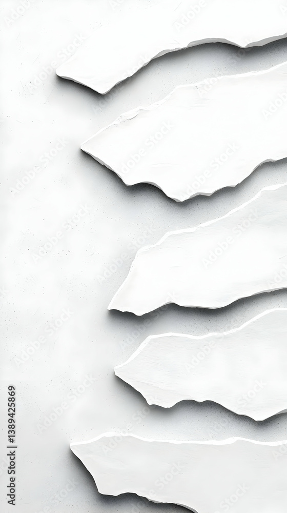 Abstract White Texture Background with Grey Shadowed Layers Abstract White Texture Background with Grey Shadowed Layers