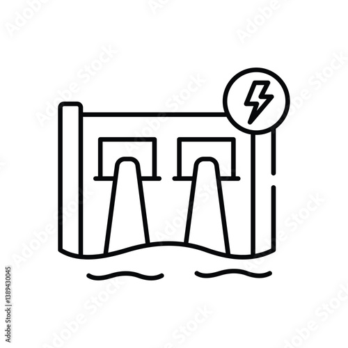 Hydroelectric  Vector icon