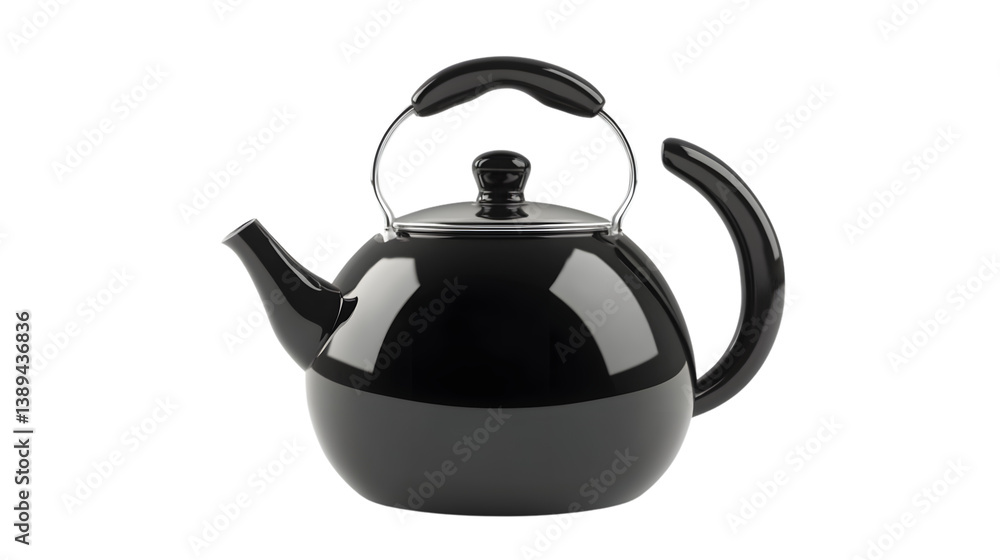Elegant White Background Tea Kettle for Professional Kitchen Photography and Design Needs Elegant White Background Tea Kettle for Professional Kitchen Photography and Design Needs