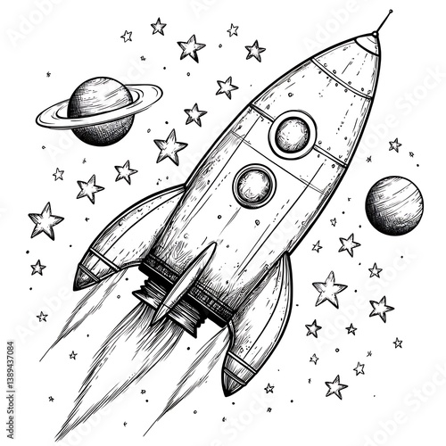 rocket in space