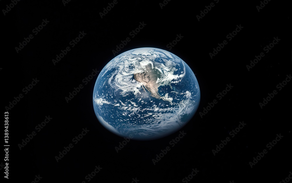 A mesmerizing picture of the earth from space presented on a black background A mesmerizing picture of the earth from space presented on a black background