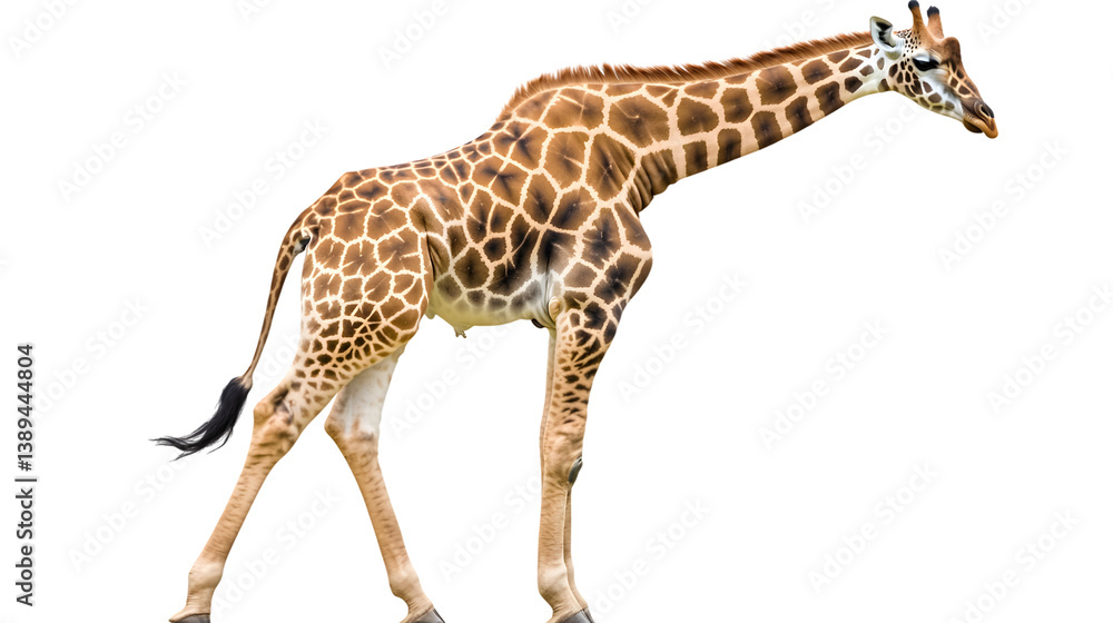 Obraz premium Graceful Giraffe Silhouette - Versatile Use in Designs, Presentations, and Branding Projects