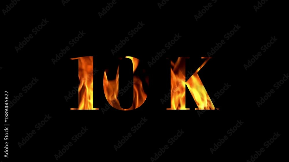 Congratulations for 10k. Fire 10k Follower Animation Subscribers. 10k fire number animation background Congratulations for 10k. Fire 10k Follower Animation Subscribers. 10k fire number animation background