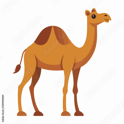 A camel vector art illustration.