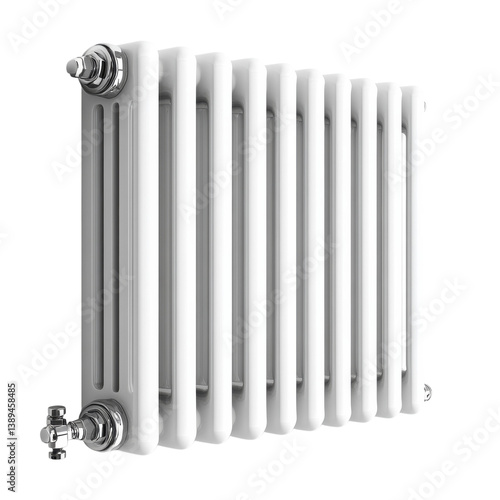 Stylish modern radiator in a bright room designed for warmth and comfort during chilly winter days