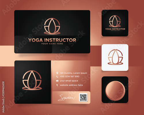 Yoga logo Business Card Design	
