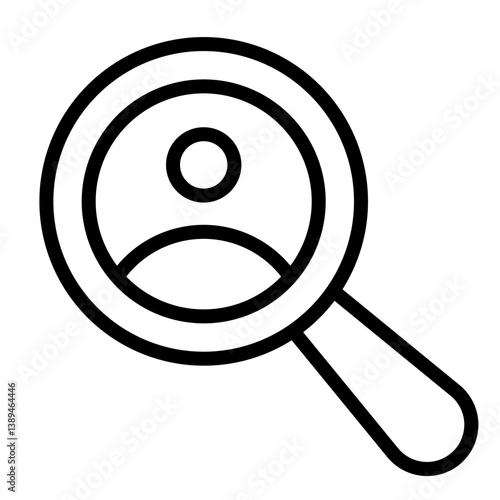 Search User Vector Line Icon Design