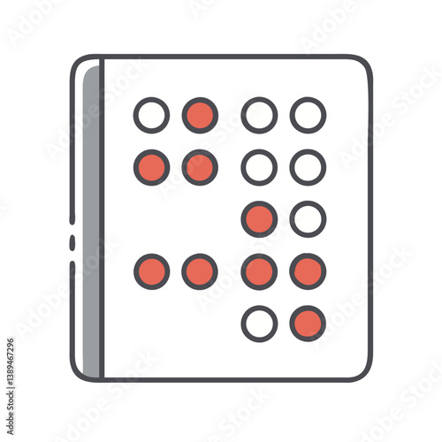 Braille icon representing tactile communication system  