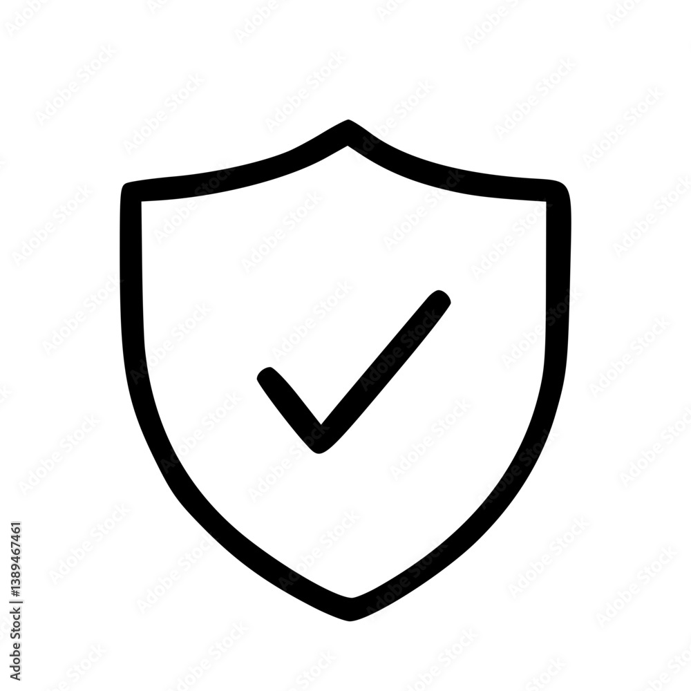 Shield with Check Mark Icon Shield with Check Mark Icon