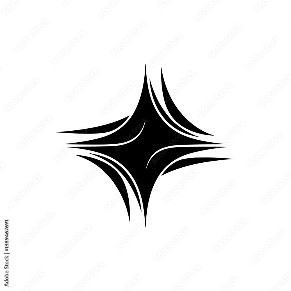 Abstract Geometric Starburst Logo, Minimalist Design on Gradiant Background Abstract Geometric Starburst Logo, Minimalist Design on Gradiant Background