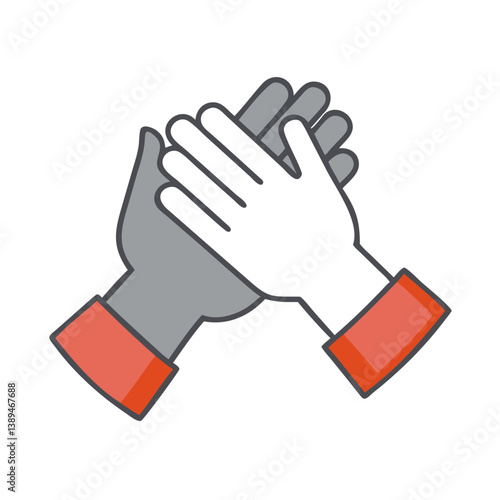 Hands Together Celebrating Unity in Iconic Style  