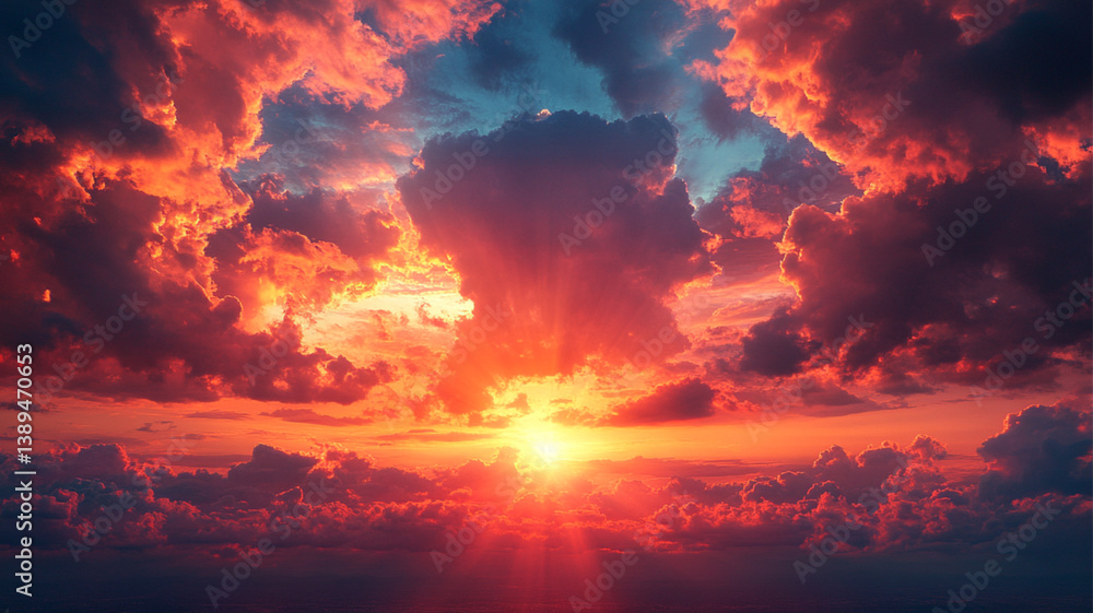 Fototapeta premium Golden stars with glowing effects, pattern