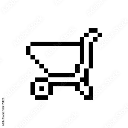wheelbarrow tool work pixel art