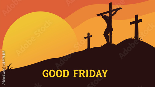 Good Friday Blessings Poster Design – Sacred Christian Message

