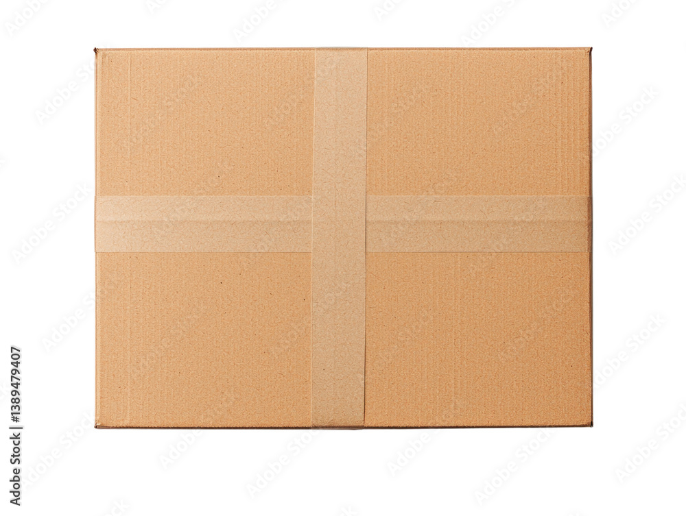 Unboxing excitement cardboard box reveal with cutout background in a cozy home office environment Unboxing excitement cardboard box reveal with cutout background in a cozy home office environment