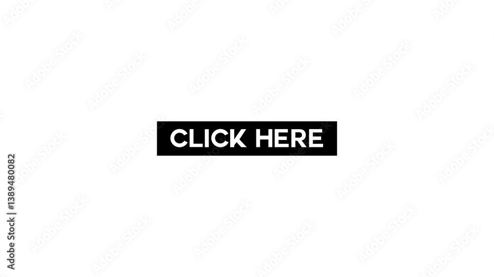 Click here button animation with Mouse Click, white background. Click here button animation with Mouse Click, white background.