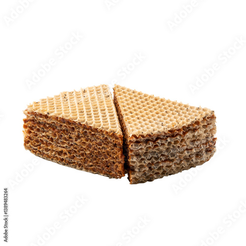 Waffle cake with poppy seeds
