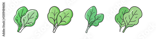 baby spinach icon, baby spinach vector illustration-simple illustration of baby spinach, perfect for baby spinach logos and icons