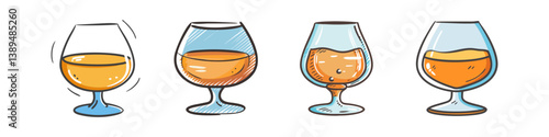 brandy snifter icon, brandy snifter vector illustration-simple illustration of brandy snifter, perfect for brandy snifter logos and icons