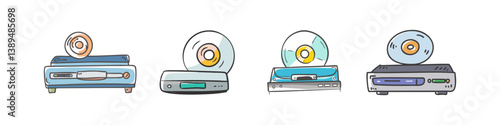 cd dvd player icon, cd dvd player vector illustration-simple illustration of cd dvd player, perfect for cd dvd player logos and icons