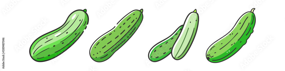 cucumber icon, cucumber vector illustration-simple illustration of cucumber, perfect for cucumber logos and icons cucumber icon, cucumber vector illustration-simple illustration of cucumber, perfect for cucumber logos and icons