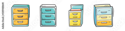 filing cabinet icon, filing cabinet vector illustration-simple illustration of filing cabinet, perfect for filing cabinet logos and icons