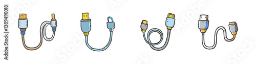 hdmi cable icon, hdmi cable vector illustration-simple illustration of hdmi cable, perfect for hdmi cable logos and icons