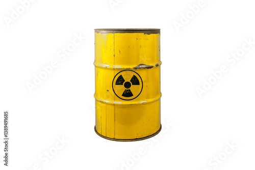 Cuadro en lienzo Barrel with radioactive waste