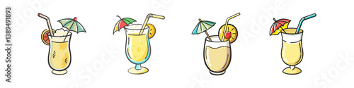 pi a colada icon, pi a colada vector illustration-simple illustration of pi a colada, perfect for pi a colada logos and icons