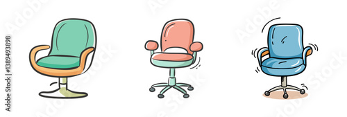 swivel chair icon, swivel chair vector illustration-simple illustration of swivel chair, perfect for swivel chair logos and icons
