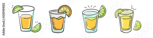tequila shot icon, tequila shot vector illustration-simple illustration of tequila shot, perfect for tequila shot logos and icons