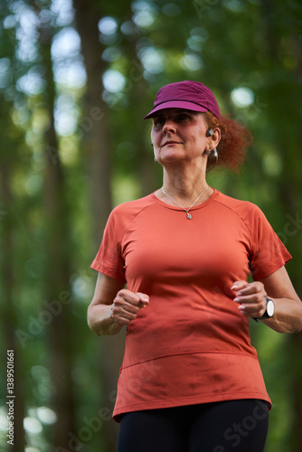 Obraz na płótnie Portrait of jogging woman outdoors......... w salonie
