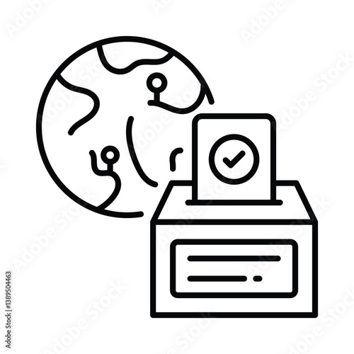 Electoral Place vector outline EPS 10 file