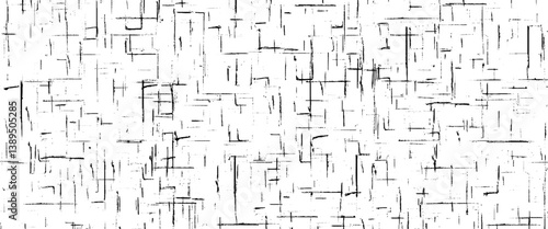 Vector black scratches texture on grunge texture background