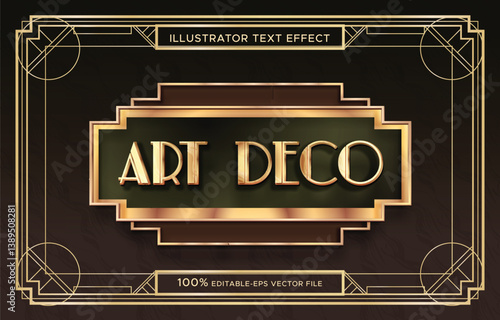 luxury art deco style font editable text