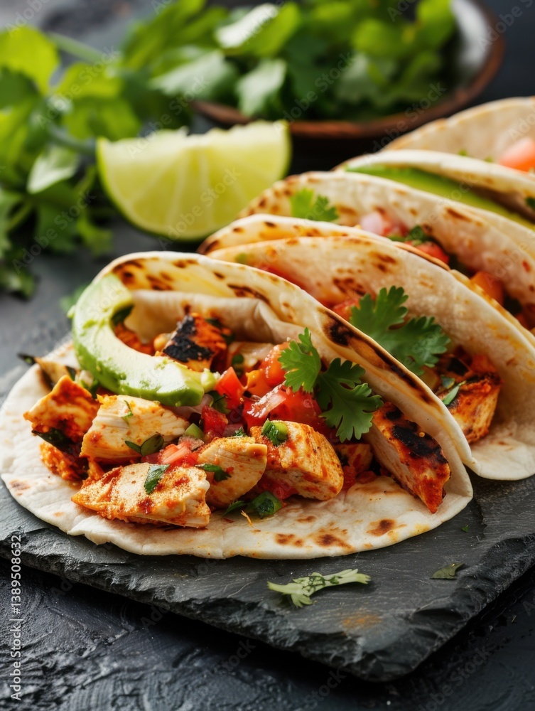 Tortilla filled with Mexican ingredients and Indian spices, showcasing a unique culinary fusion for a flavorful meal Tortilla filled with Mexican ingredients and Indian spices, showcasing a unique culinary fusion for a flavorful meal
