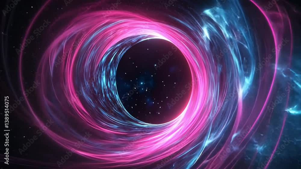 Stunning Abstract Cosmic Vortex with Pink and Blue Neon Lights, Interstellar Background of Stars and Galaxies, Perfect for Science Fiction Themes Stunning Abstract Cosmic Vortex with Pink and Blue Neon Lights, Interstellar Background of Stars and Galaxies, Perfect for Science Fiction Themes