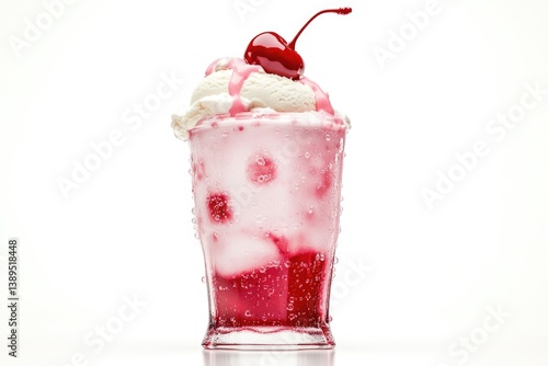 Wallpaper Mural A refreshing cherry ice cream soda, topped with whipped cream and a bright red cherry. Torontodigital.ca