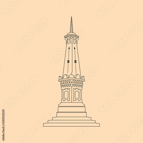 Tugu Jogja the landmark of Yogyakarta city