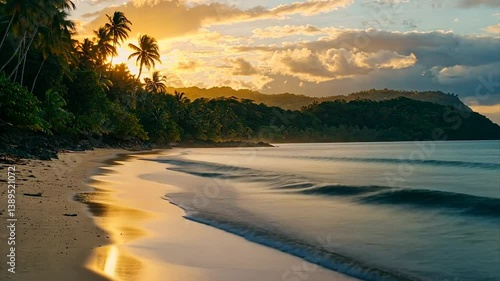 Golden Sunset Beach Paradise