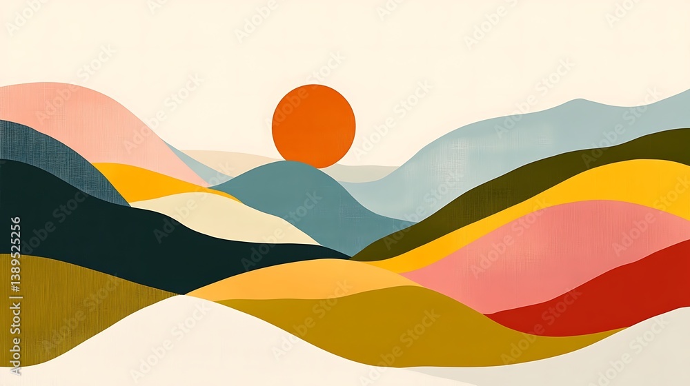 Abstract colorful sunset landscape. Abstract colorful sunset landscape.