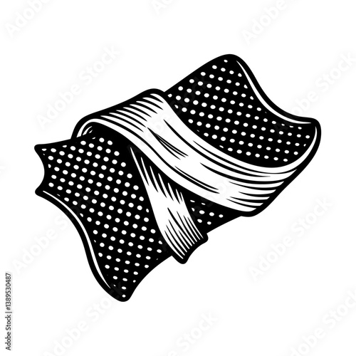 gauze black color on white vector. 