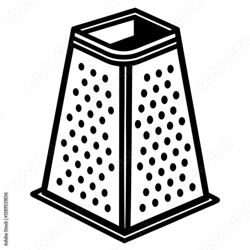 grater black color on white vector. 