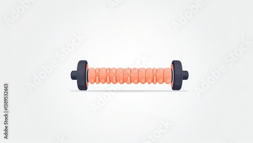 Commercial-style vector of roller with labeled sections and simple palette