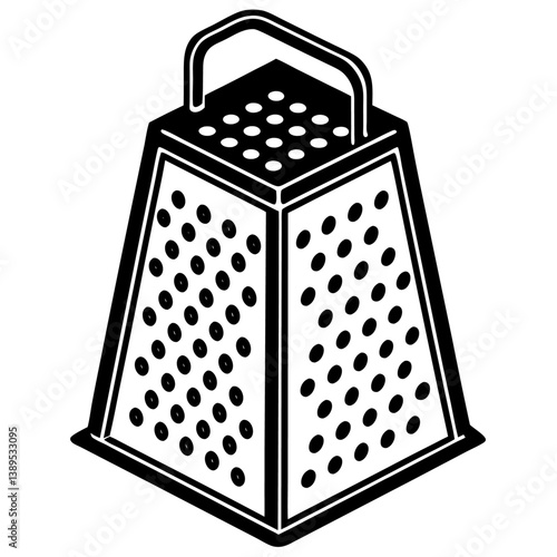 grater black color on white vector. 