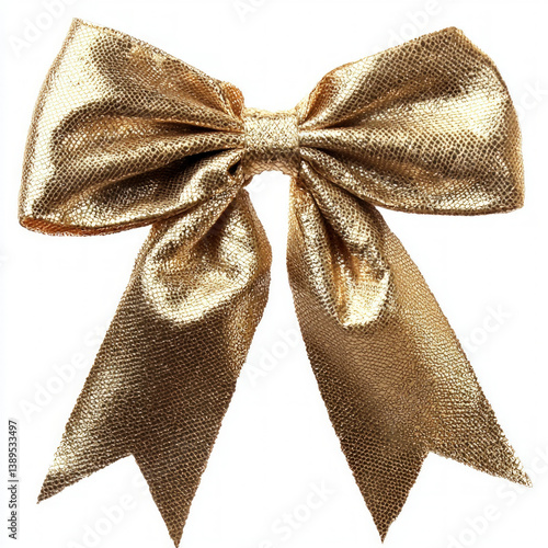 gold bow isolated