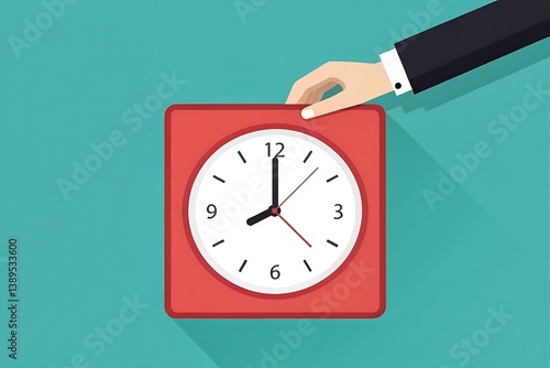 Wallpaper Mural Businessman holding watch shows time is a business deadline concept Torontodigital.ca