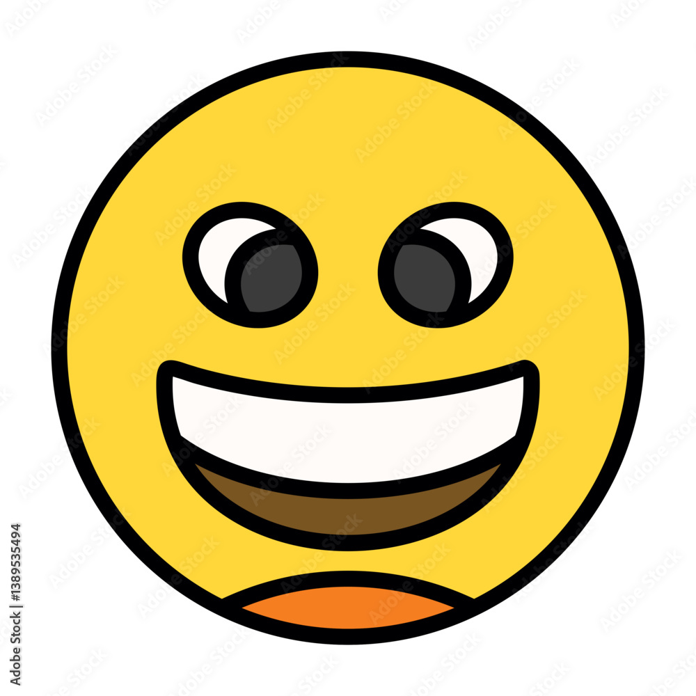 Fototapeta premium Grinning Squinting Face Icon