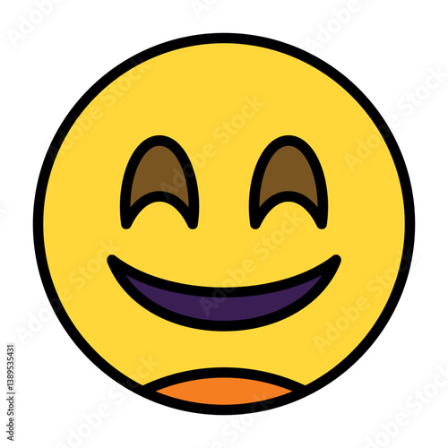 Grinning Face with Smiling Icon
