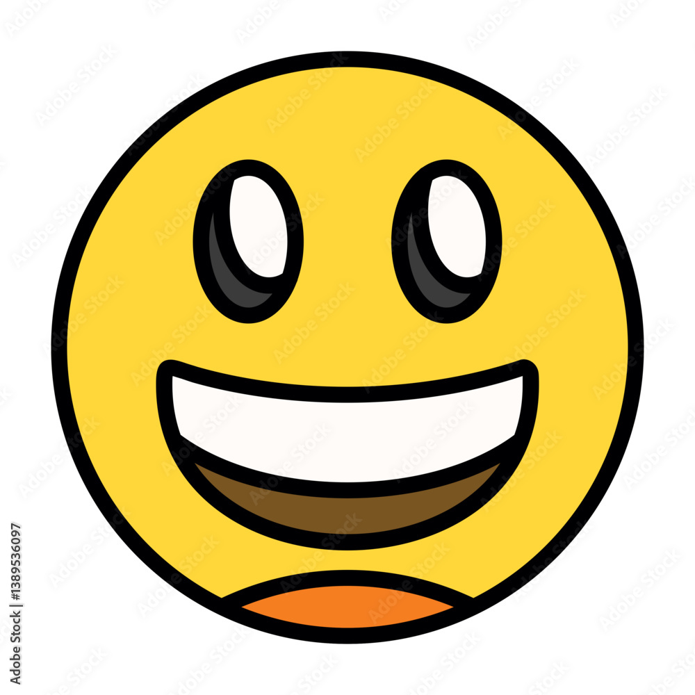 Fototapeta premium Grinning Face Icon
